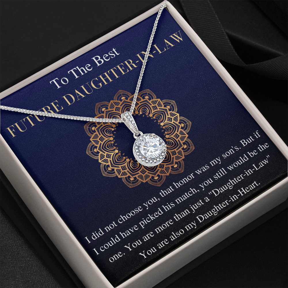 Future Daughter in Law Gift, Gift from future Mother in Law, Future Bonus Daughter Necklace, Sons Bride to be Gift, Son's Fiancee gift