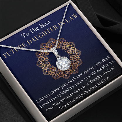 Future Daughter in Law Gift, Gift from future Mother in Law, Future Bonus Daughter Necklace, Sons Bride to be Gift, Son's Fiancee gift