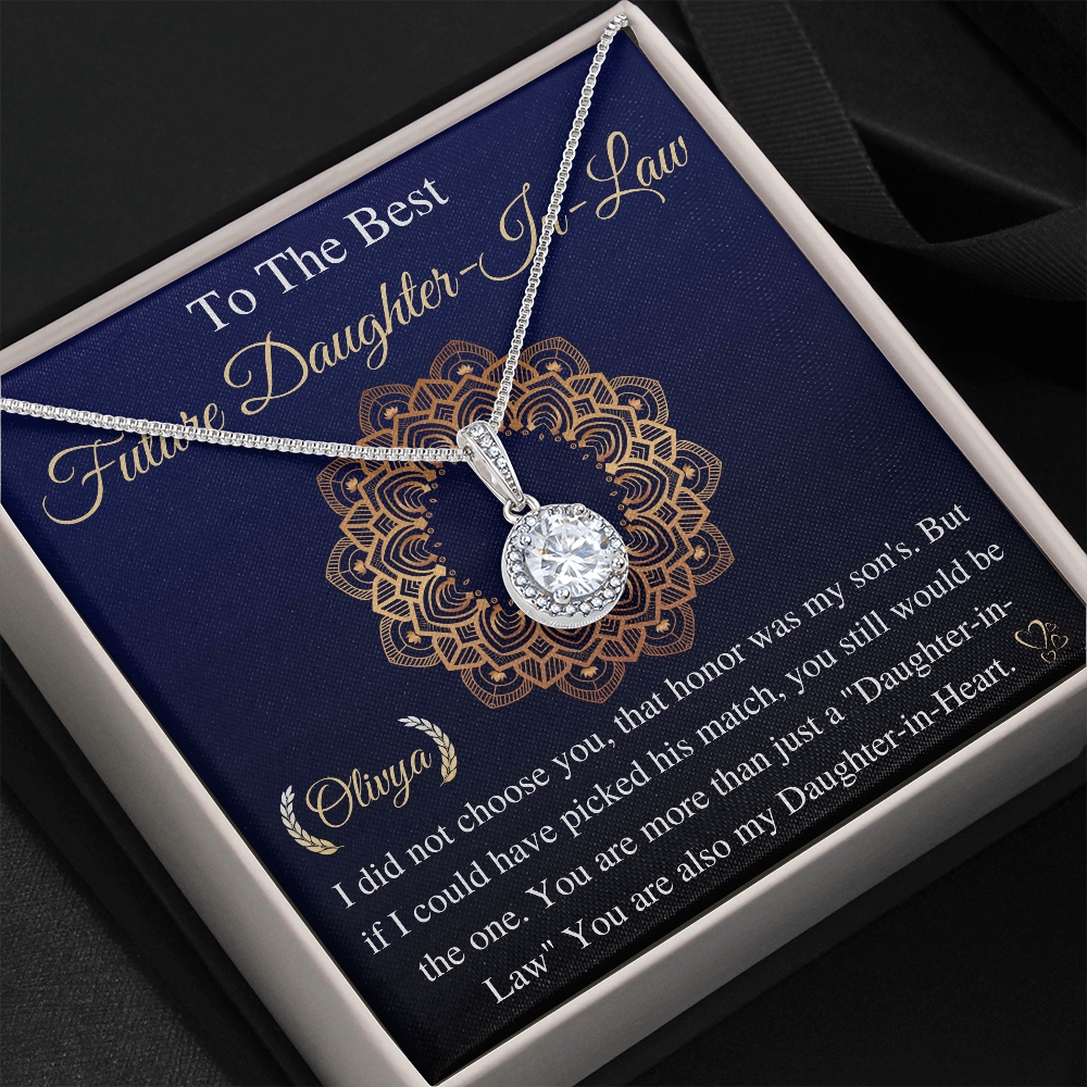 To My Future Daughter-In-Law, Bonus Daughter Gift, Future Daughter-In-Law Necklace, from mother in law, keepsake gift, future son's wife