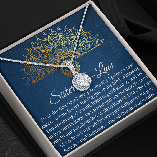 Sister in Law Necklace Gift, Bonus sister Necklace, Future Sister in Law Gift, Sister in Law Wedding Gift, Sister in Law Birthday Gift
