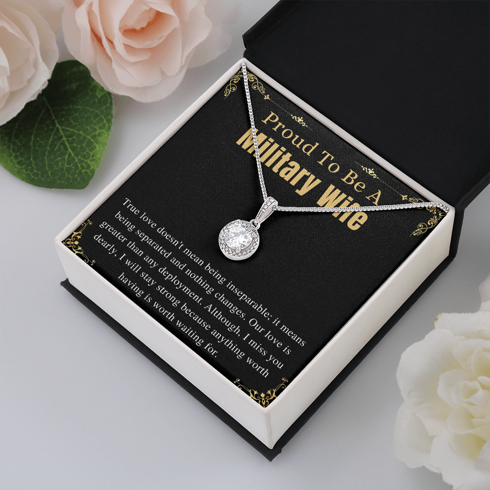 Military Wife Necklace Gift, Army Wife Gift, Deployment Present, Best Army Wife Jewelry, Valentines day gift for military wife, Anniversary