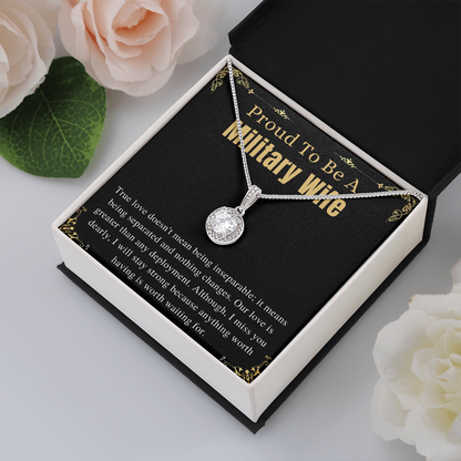 Military Wife Necklace Gift, Army Wife Gift, Deployment Present, Best Army Wife Jewelry, Valentines day gift for military wife, Anniversary