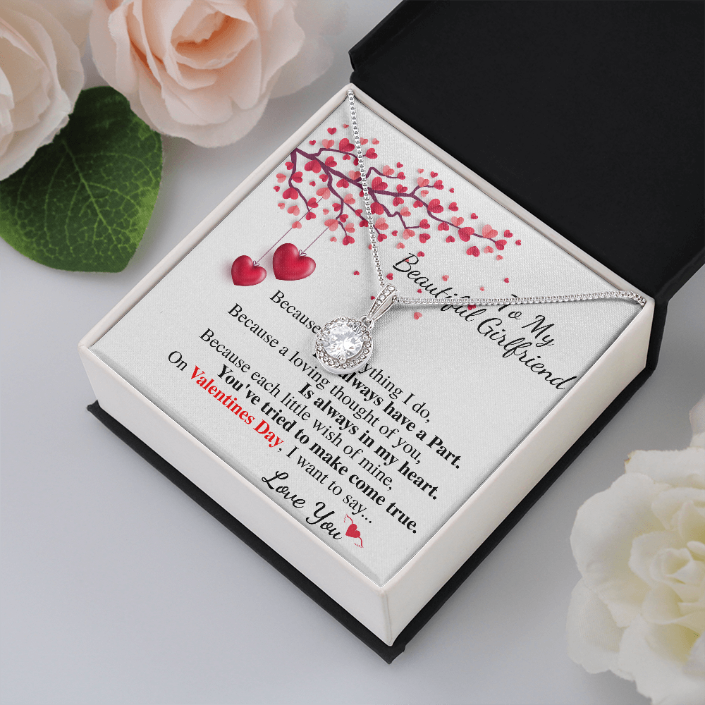 Meaningful Jewelry Gifts Eternal Hope Necklace Gift For Beautiful Girlfriend Valentines Day Gift For Her From Boyfriend Present For Girlfriend On Birthday Day Stainless Steel Box Chain Necklace with Message Card Romantic Valentine's Gift