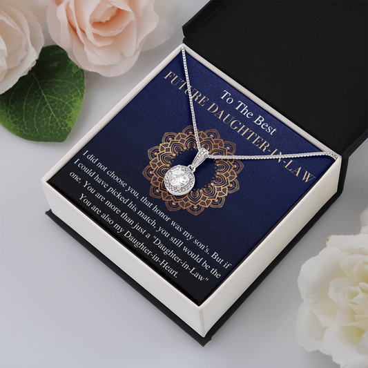 Future Daughter in Law Gift, Gift from future Mother in Law, Future Bonus Daughter Necklace, Sons Bride to be Gift, Son's Fiancee gift