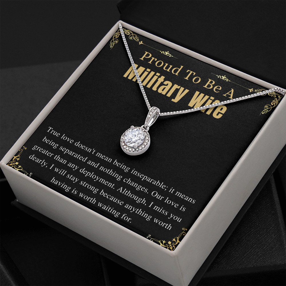 Military Wife Necklace Gift, Army Wife Gift, Deployment Present, Best Army Wife Jewelry, Valentines day gift for military wife, Anniversary