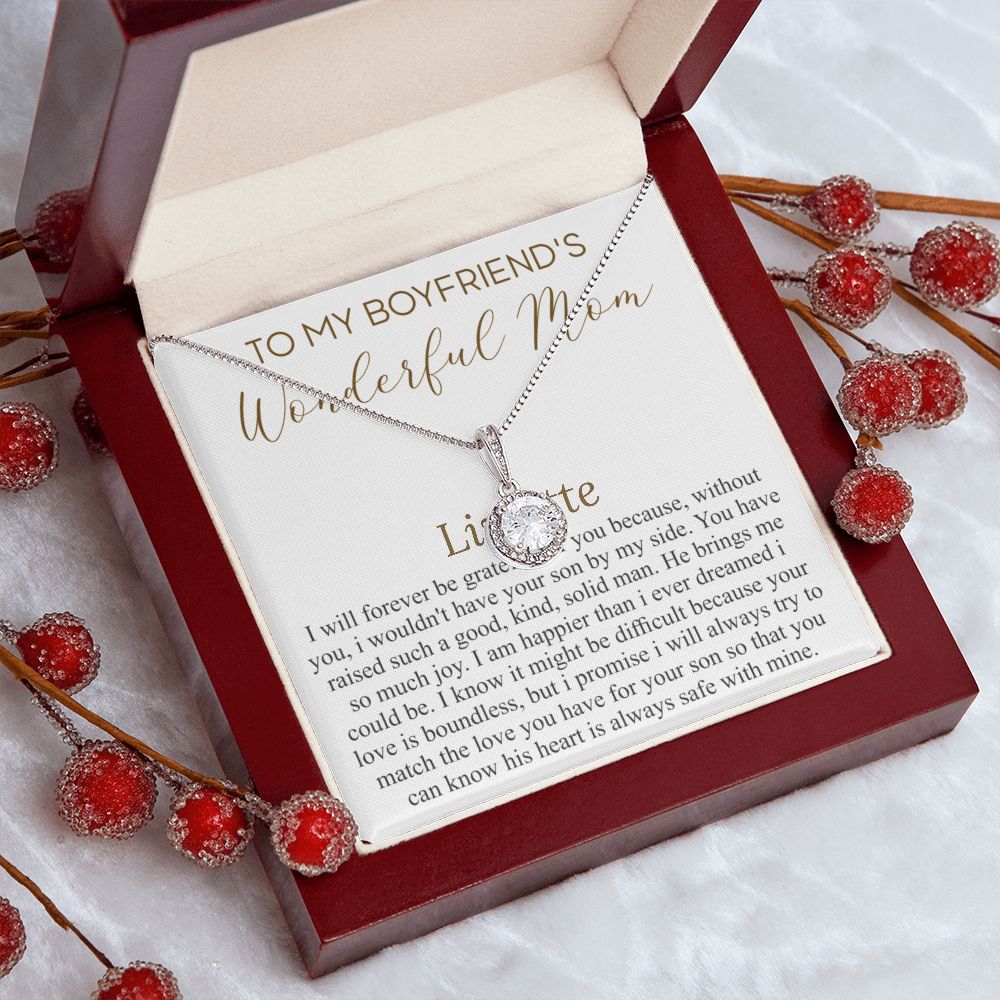 Personalized Necklace Gift For Boyfriend's Mom, Christmas Gift For Boyfriend's Mom, Boyfriends Mom Birthday Gift, Gift for Mother In Law Lizzette