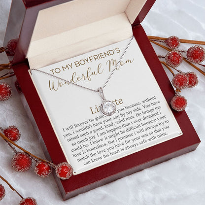 Personalized Necklace Gift For Boyfriend's Mom, Christmas Gift For Boyfriend's Mom, Boyfriends Mom Birthday Gift, Gift for Mother In Law Lizzette
