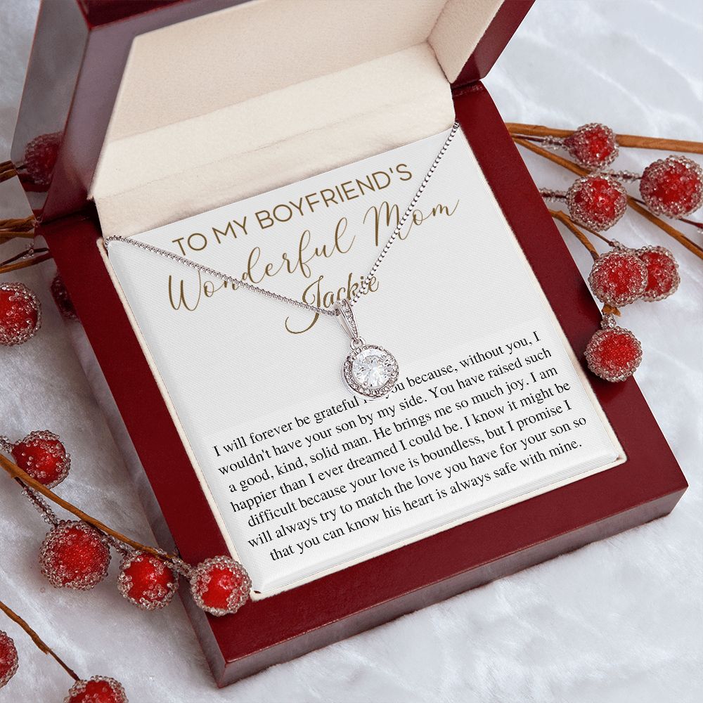 Personalized Necklace Gift For Boyfriend's Mom, Christmas Gift For Boyfriend's Mom, Boyfriends Mom Birthday Gift, Gift for Mother In Law Jackie