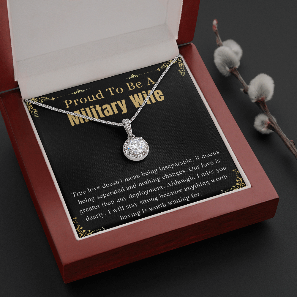 Military Wife Necklace Gift, Army Wife Gift, Deployment Present, Best Army Wife Jewelry, Valentines day gift for military wife, Anniversary