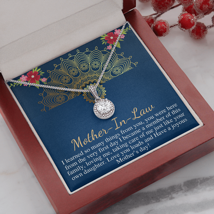 Mother in law gift on Mothers day necklace gift, gifts for mother-in-law jewelry for Mother's day to mom in law from daughter in law