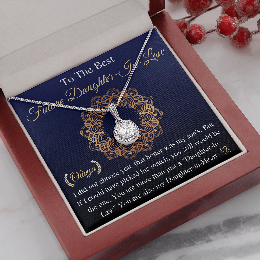 To My Future Daughter-In-Law, Bonus Daughter Gift, Future Daughter-In-Law Necklace, from mother in law, keepsake gift, future son's wife