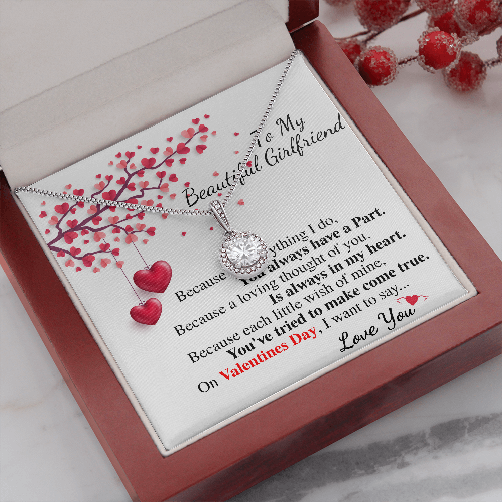 Meaningful Jewelry Gifts Eternal Hope Necklace Gift For Beautiful Girlfriend Valentines Day Gift For Her From Boyfriend Present For Girlfriend On Birthday Day Stainless Steel Box Chain Necklace with Message Card Romantic Valentine's Gift