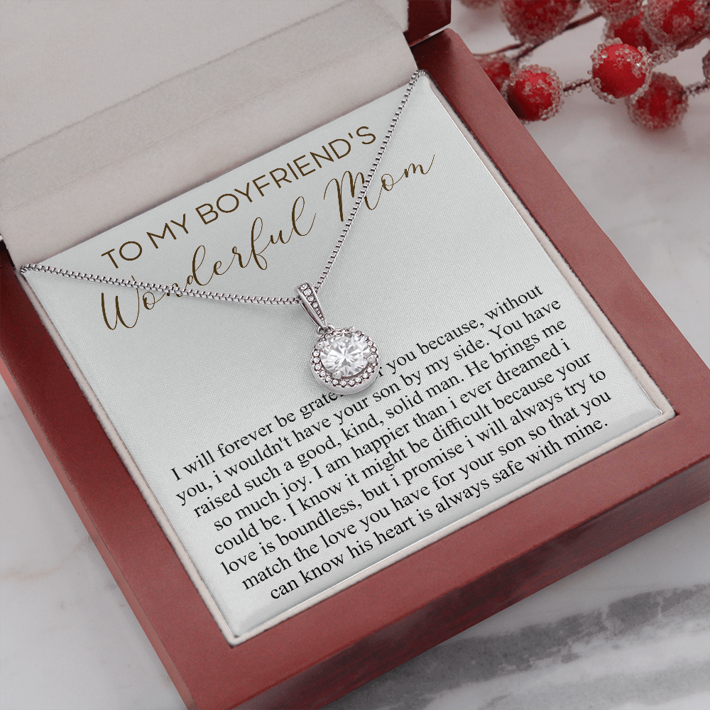 Personalized Necklace Gift For Boyfriend's Mom, Christmas Gift For Boyfriend’s Mom, Boyfriends Mom Birthday Gift, Gift for Mother In Law