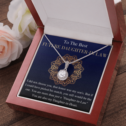 Future Daughter in Law Gift, Gift from future Mother in Law, Future Bonus Daughter Necklace, Sons Bride to be Gift, Son's Fiancee gift