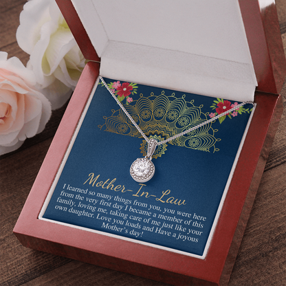 Mother in law gift on Mothers day necklace gift, gifts for mother-in-law jewelry for Mother's day to mom in law from daughter in law
