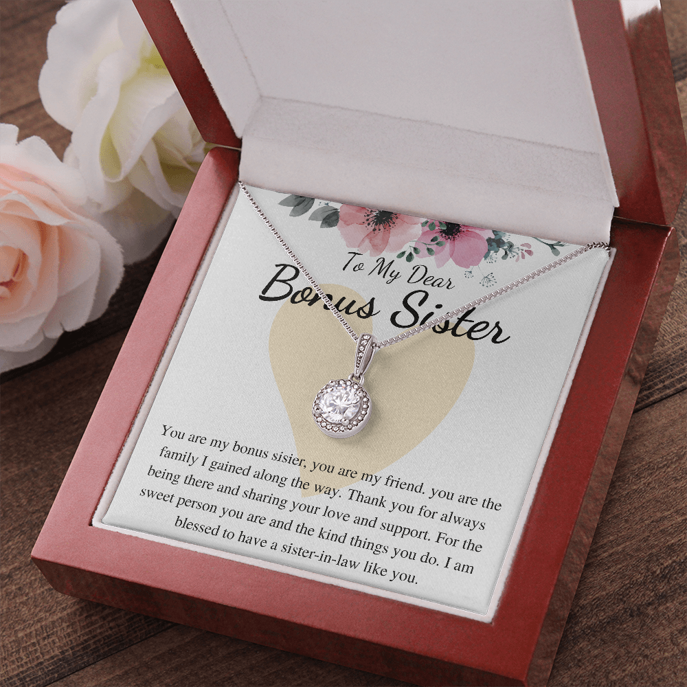 Bonus Sister Gift, Sister in Law Gift, Sister of The Groom, Wedding, Thank You, from bride to sister in law, necklace for sister in law correct
