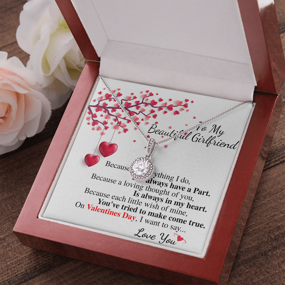 To My Girlfriend Necklace, Valentines Day Gift For Girlfriend, Jewelry for Girlfriend, Girlfriend Necklace, Romantic Gift From Boyfriend