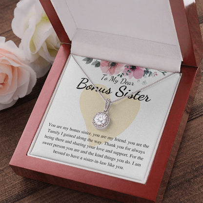 Bonus Sister Gift, Sister in Law Gift, Sister of The Groom, Wedding, Thank You, from bride to sister in law, necklace for sister in law