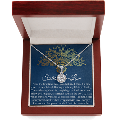 Sister in Law Necklace Gift, Bonus sister Necklace, Future Sister in Law Gift, Sister in Law Wedding Gift, Sister in Law Birthday Gift