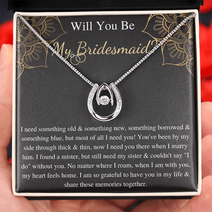 Bridesmaid Proposal Gift Bridesmaid Necklace Gift, Wedding Day Thank You Gift, Jewelry For Bridesmaid, Will You Be My Bridesmaid from bride