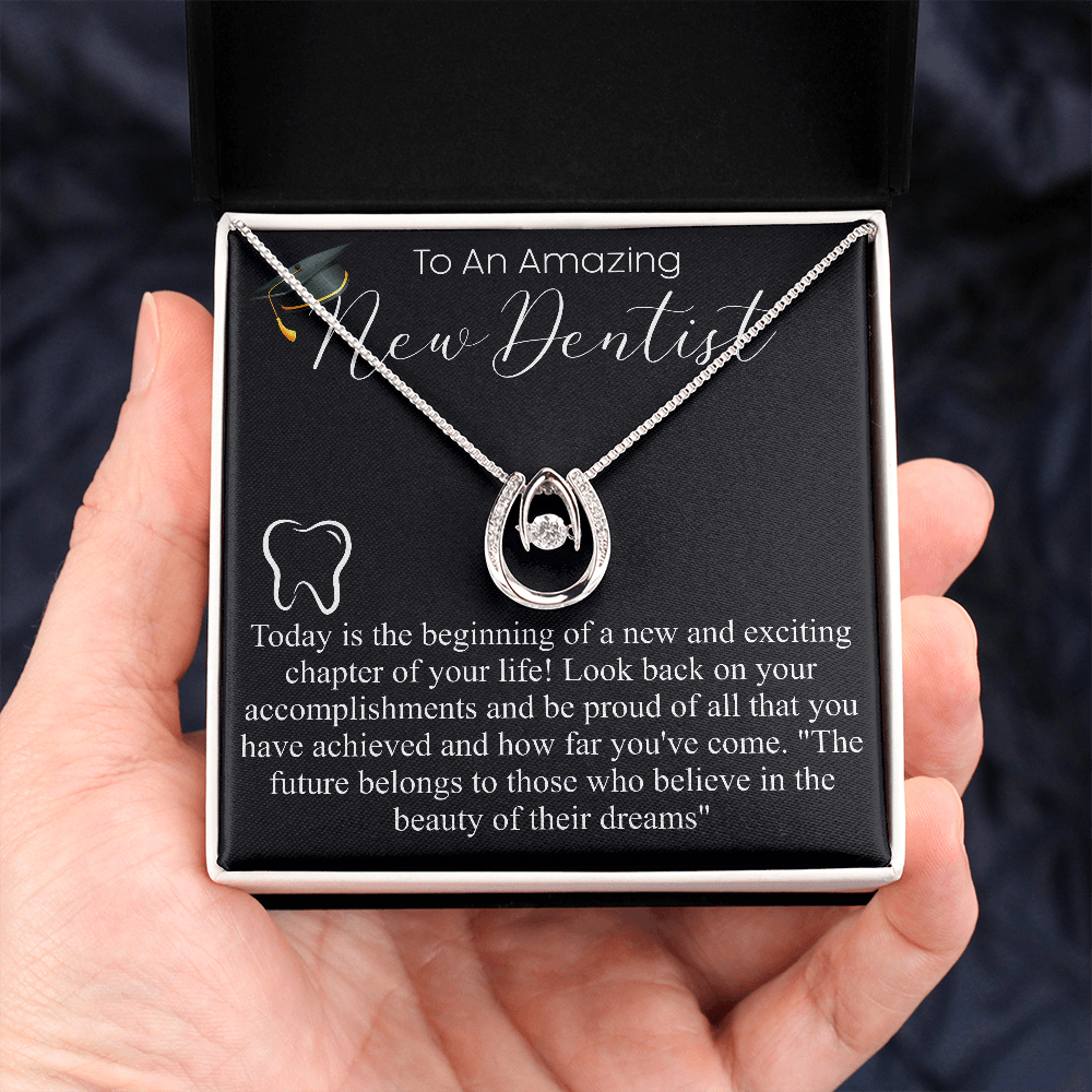 Gift For Dentist Gifts For Her Only The Strongest Women Become Dentists Necklace, Dental Pendant, Personalized gift with meassage card