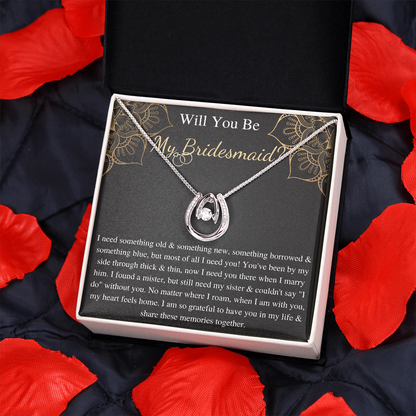 Bridesmaid Proposal Gift Bridesmaid Necklace Gift, Wedding Day Thank You Gift, Jewelry For Bridesmaid, Will You Be My Bridesmaid from bride