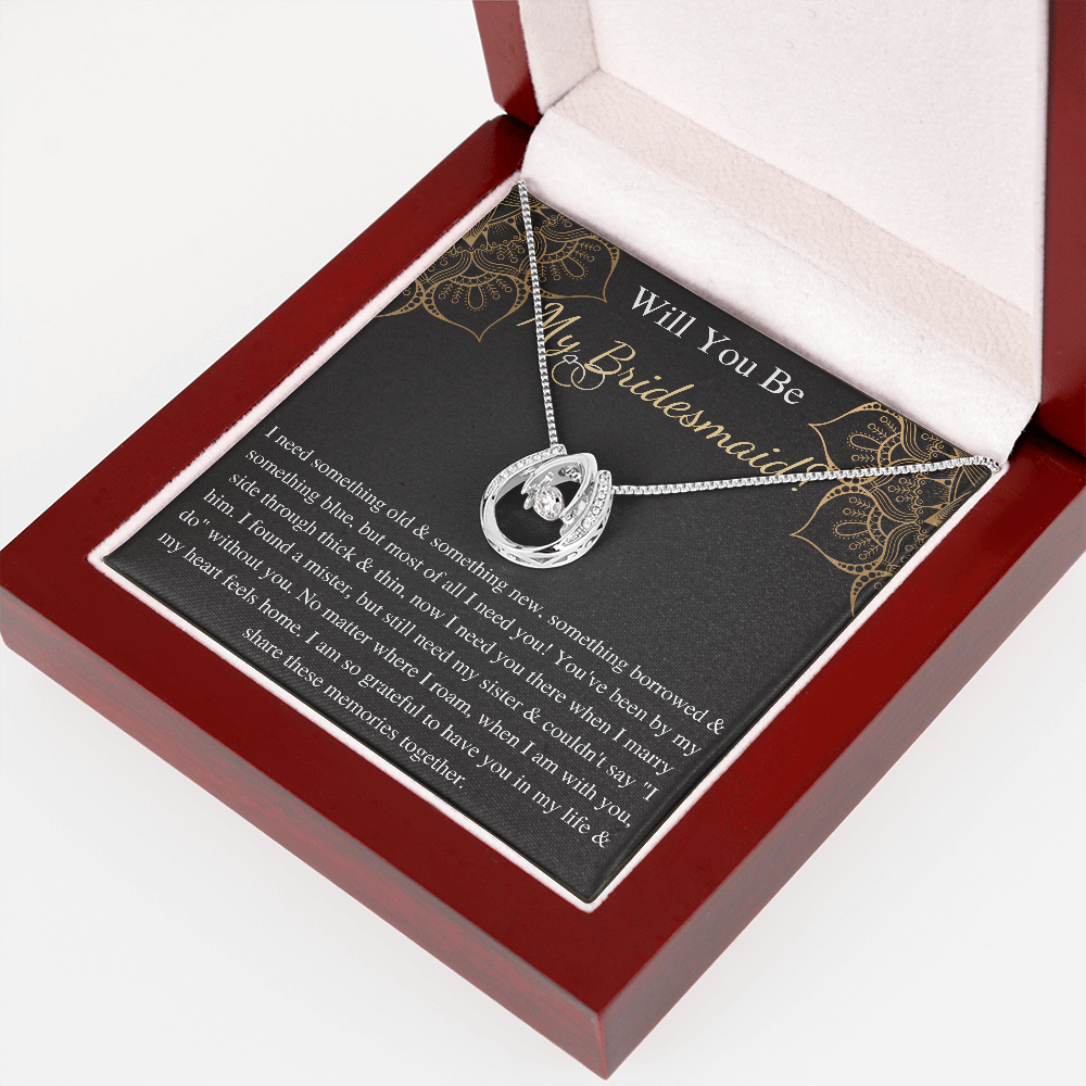 Bridesmaid Proposal Gift Bridesmaid Necklace Gift, Wedding Day Thank You Gift, Jewelry For Bridesmaid, Will You Be My Bridesmaid from bride