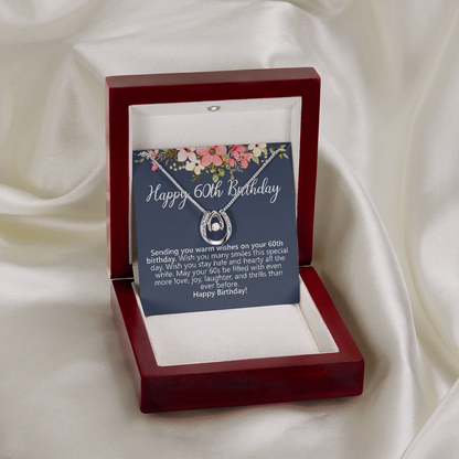 HAPPY 60TH BIRTHDAY lucky necklace