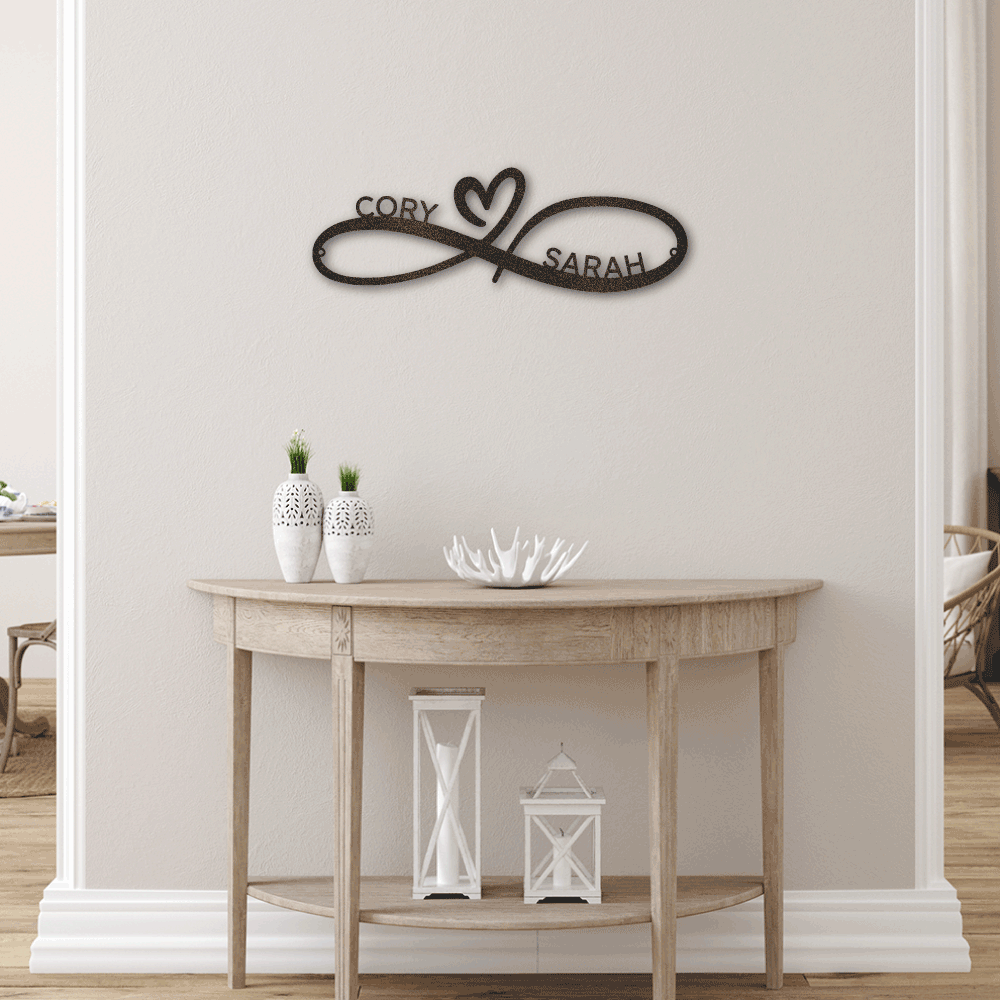 infinity metal art