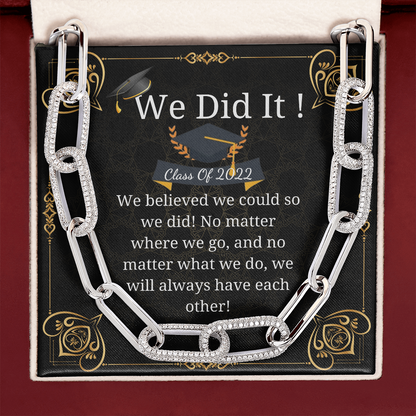 Best Friend Graduation Gift Chain Necklace, College Graduation Gift for Her, 2022 Graduation Gifts for Best Friend, High School Graduation