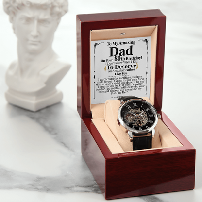 to my amazing dad on your 80th birthday