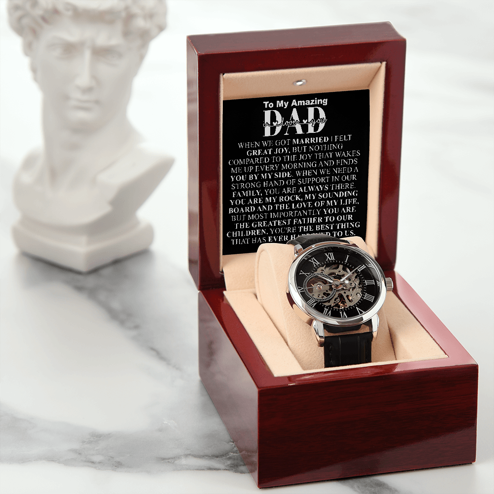 to my amazing dad