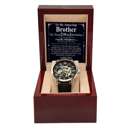 to my amazing brother on your 18th birthday