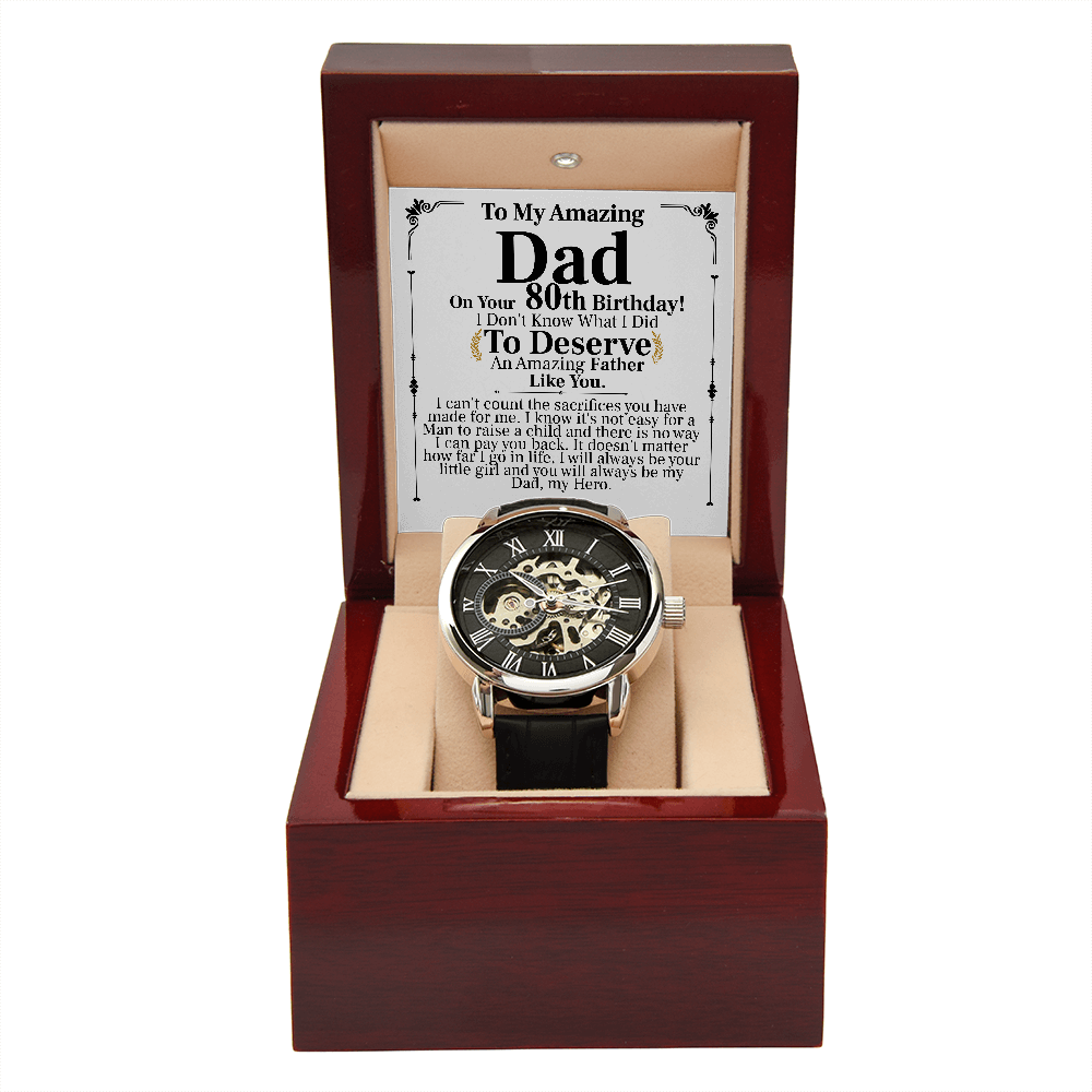 to my amazing dad on your 80th birthday