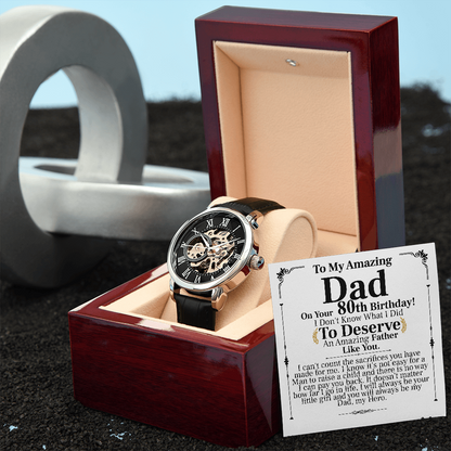 to my amazing dad on your 80th birthday