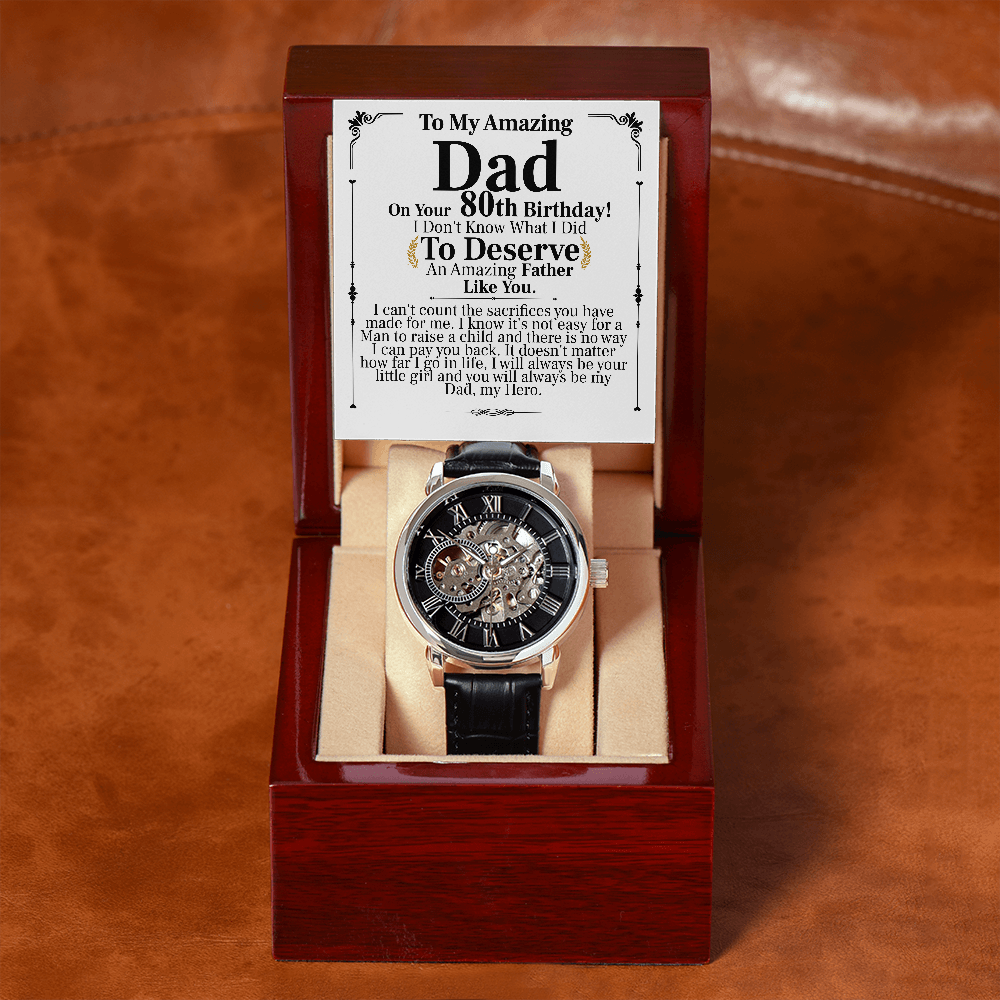 to my amazing dad on your 80th birthday