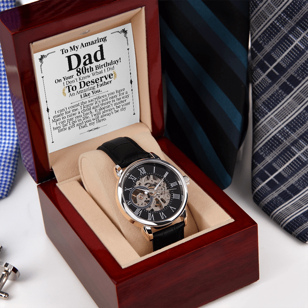 to my amazing dad on your 80th birthday
