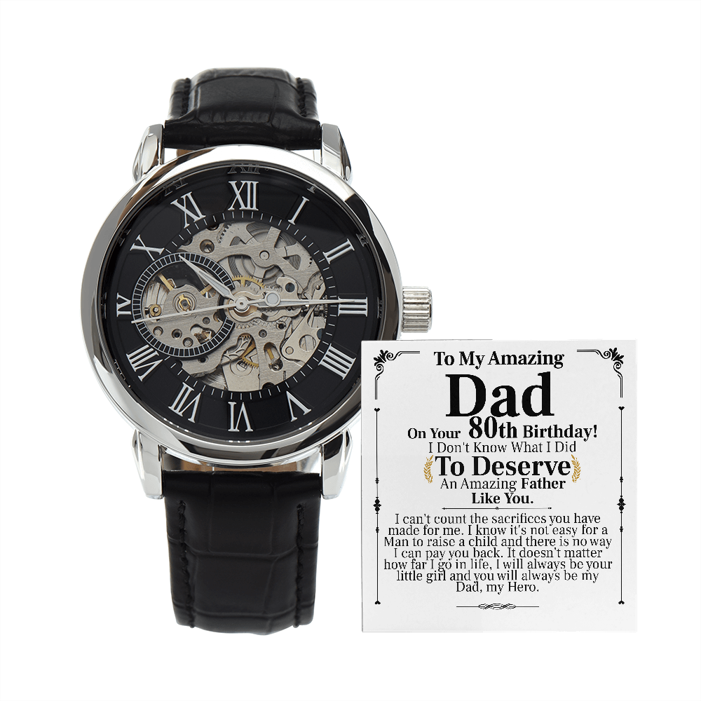 to my amazing dad on your 80th birthday