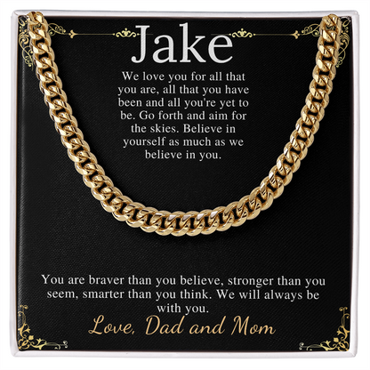 Sentimental Son Gifts from Mom, Son Chain Necklace, Mother to Son Gifts, Christmas Gifts for Son Birthday, Gifts for Son from Mother #0910 jake