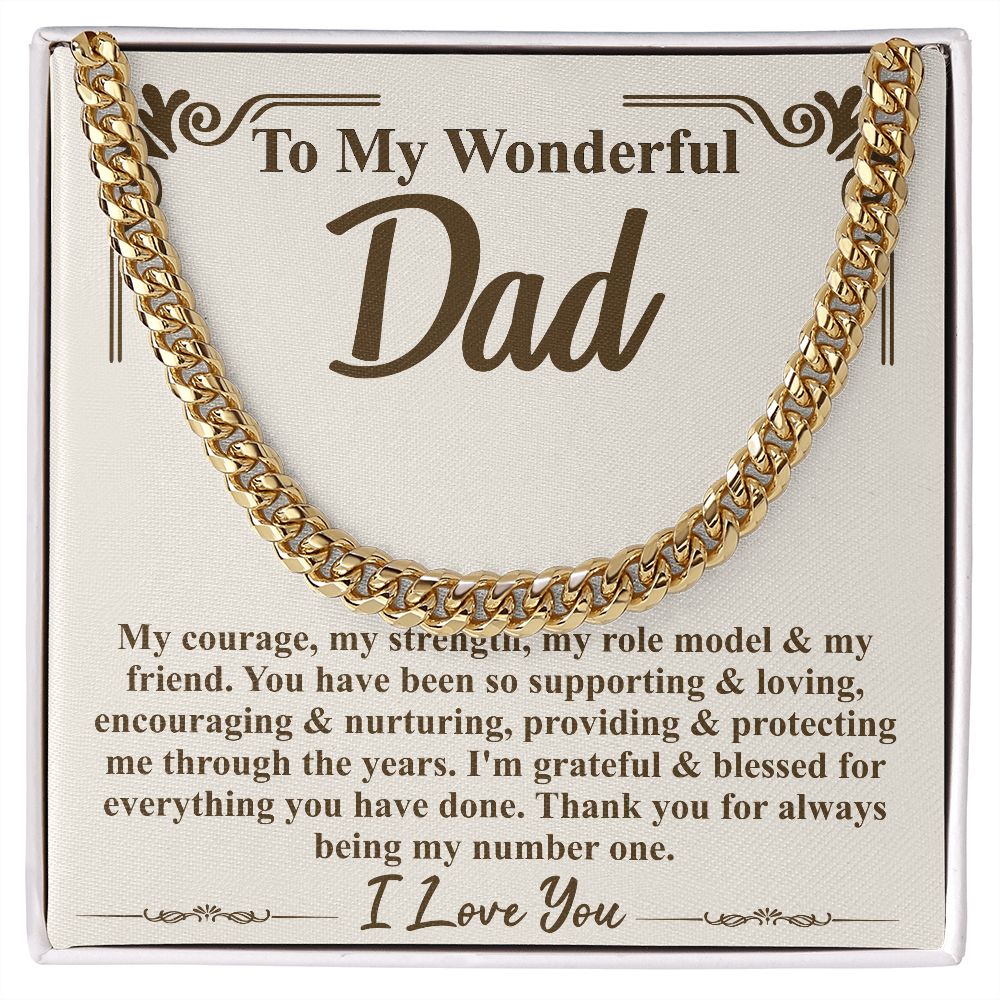 TO MY WONDERFUL DAD Chain necklace