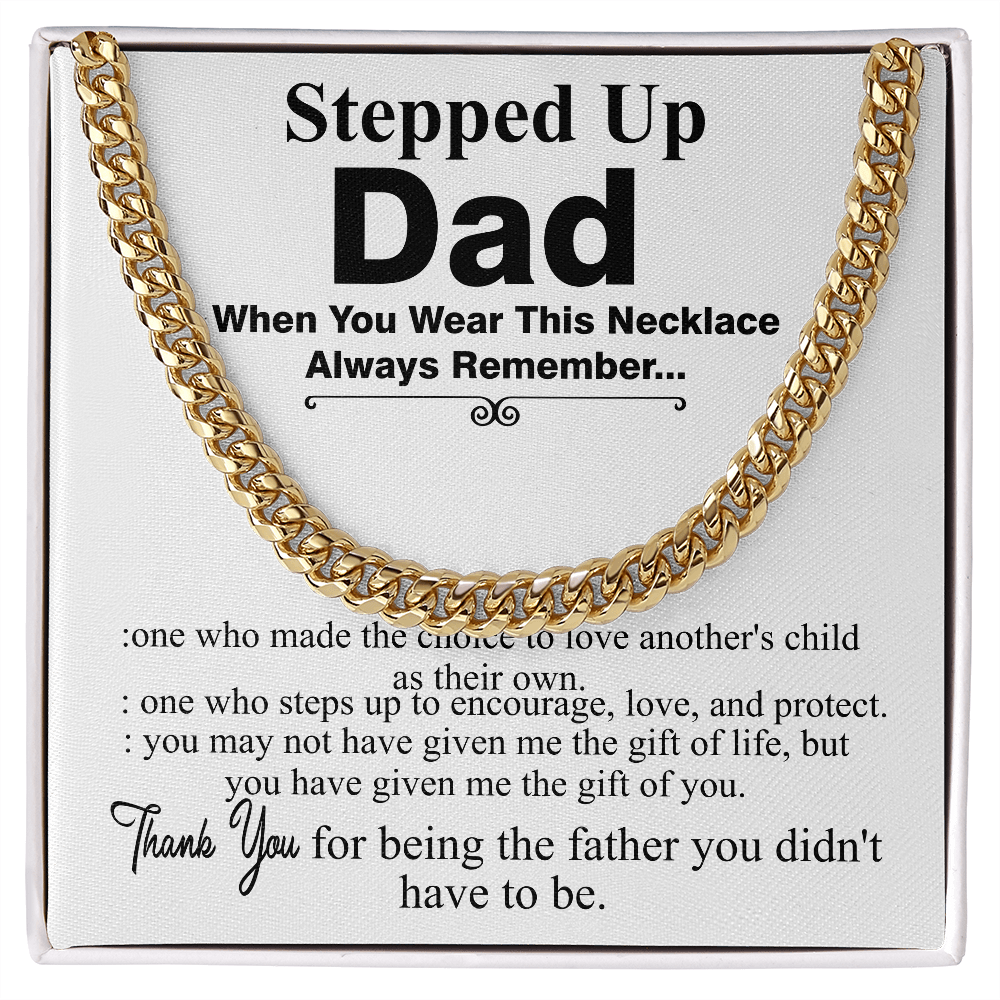 stepped up dad chain necklace