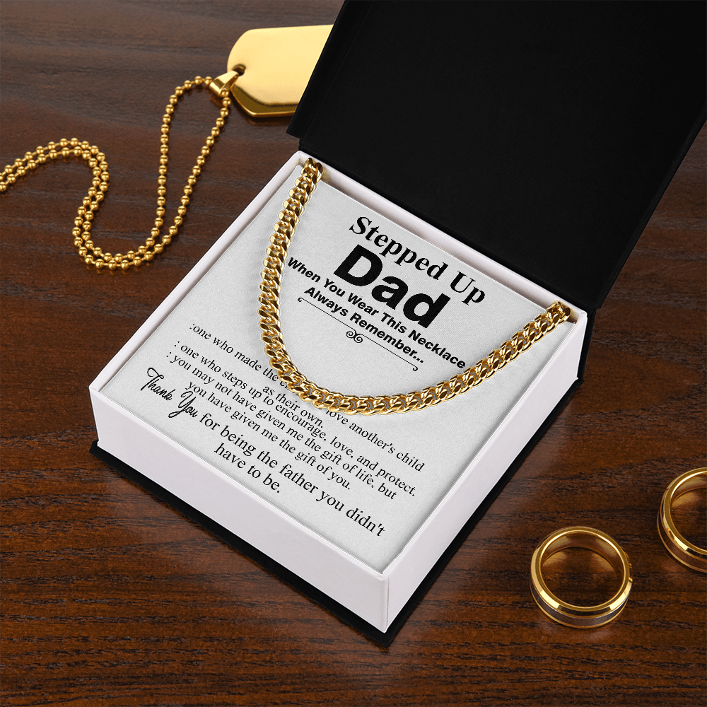 stepped up dad chain necklace