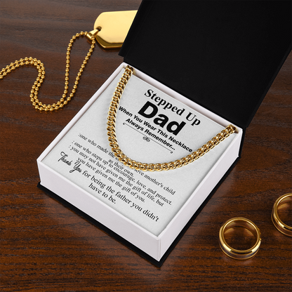 stepped up dad chain necklace