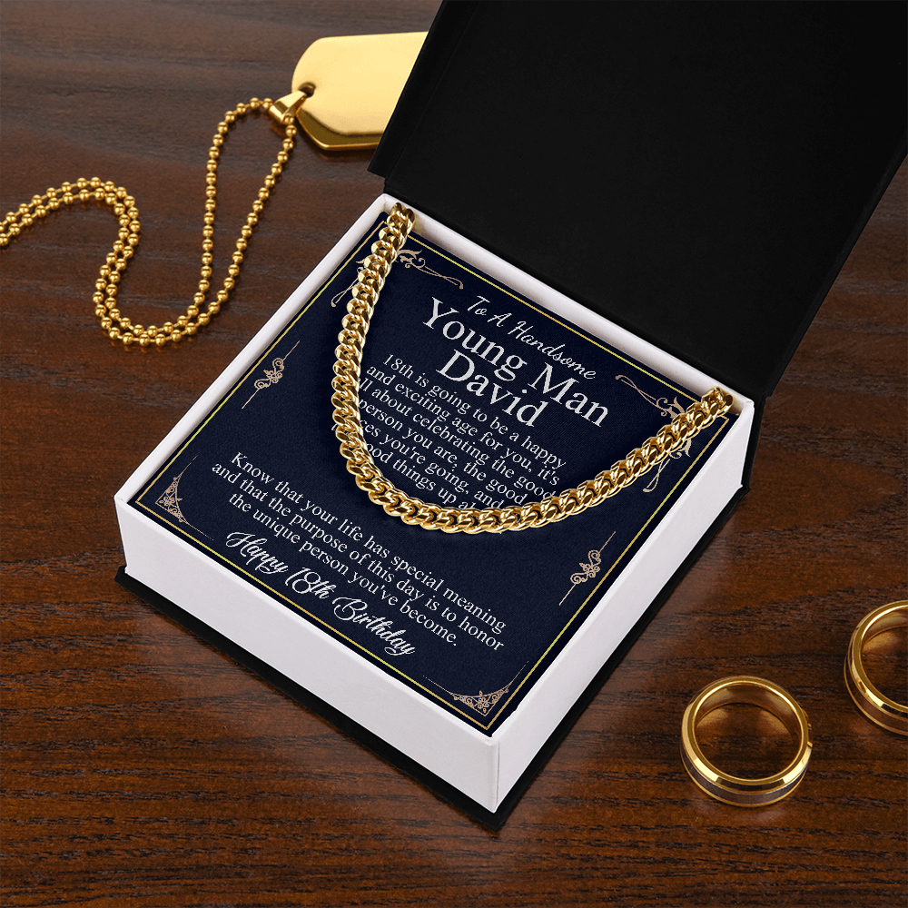 18th Birthday Gift For Him, 18th Birthday Present For Man, Personalized Gift for 18 Year Old Male, 18th Birthday Gift Son from Mom, Dad david