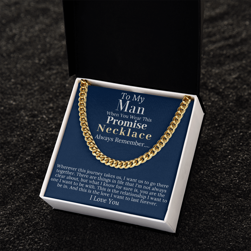 Boyfriend Promise necklace For Him, Boyfriend Christmas Gift, Mens Chain Necklace Christmas Gift For Soulmate, Husband Christmas Gift #0943 no name1