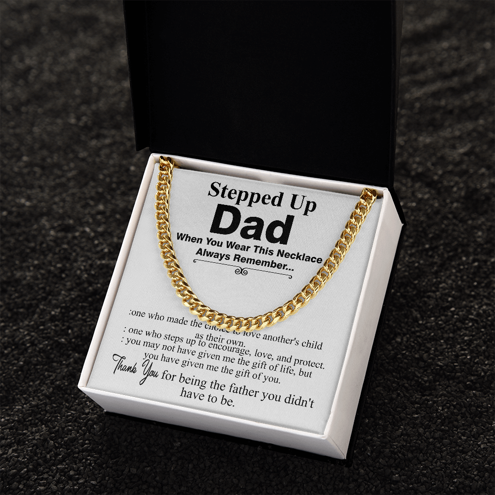 stepped up dad chain necklace