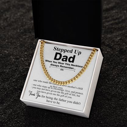 stepped up dad chain necklace