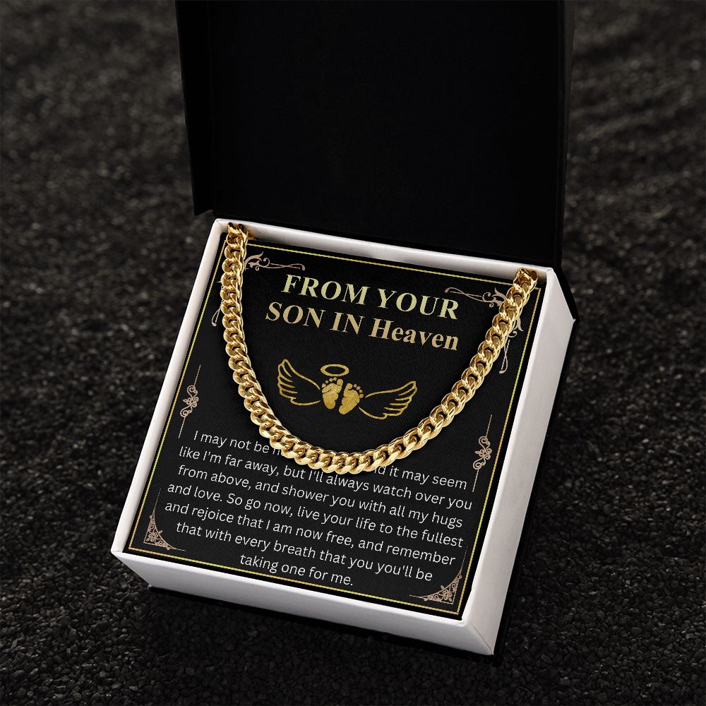 Meaningful Jewelry Gift First Fathers Day Gift from Baby in Heaven, Loss of Child Fathers Day Gift, Pregnancy Loss, Miscarriage Father's Day Chain Necklace with Messege Card
