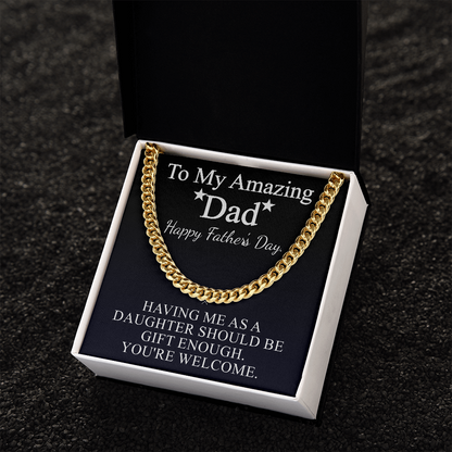 to my amazing dad
