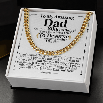 to my amzing dad on your 80th birthday
